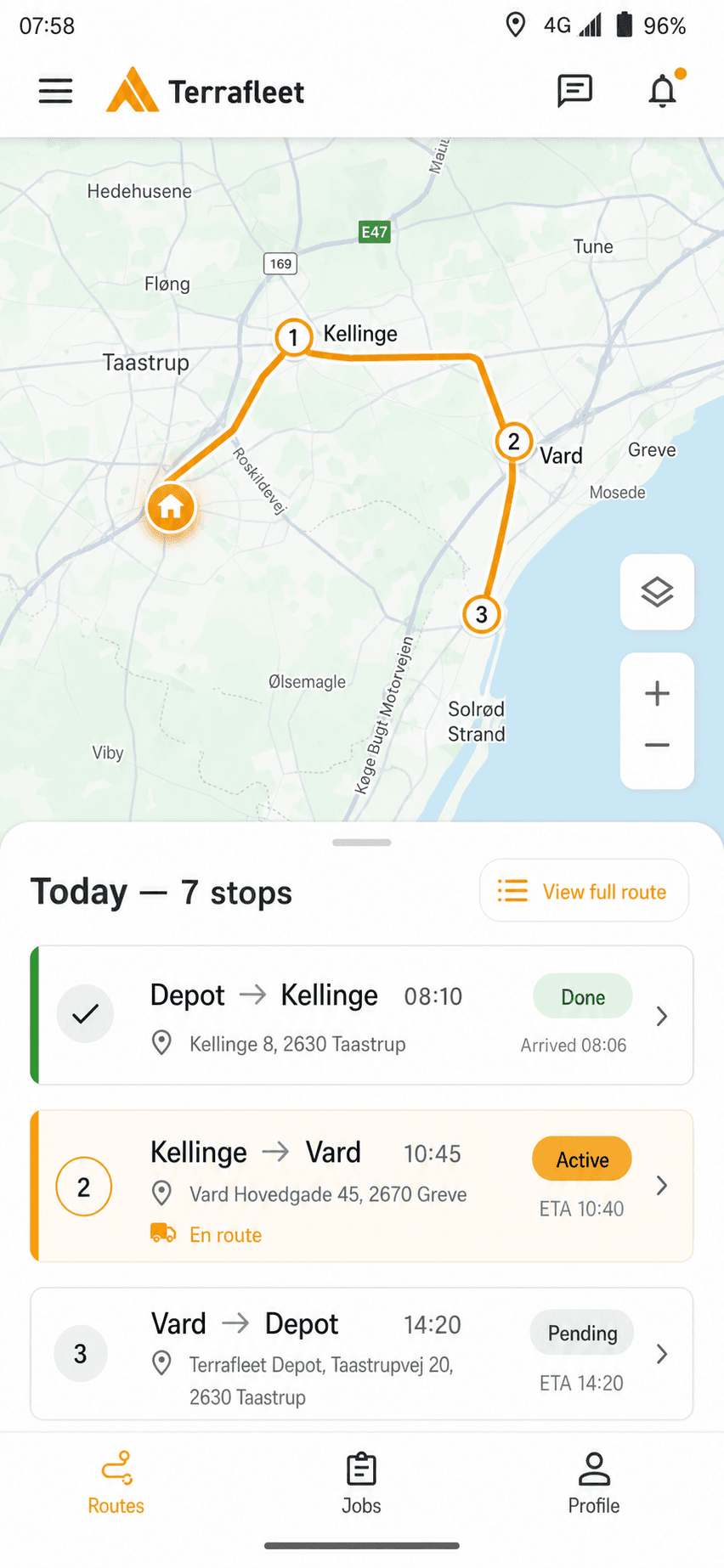 Terrafleet — illustrative app screen
